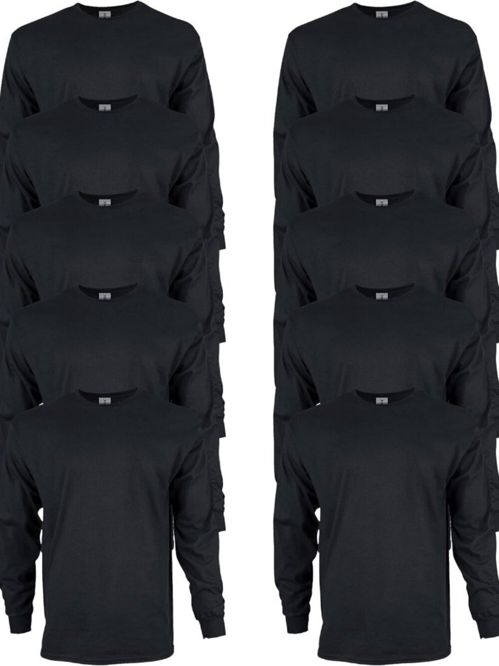 Ultra Cotton Long Sleeve T-Shirt Multipack for Men & Women - Comfortable